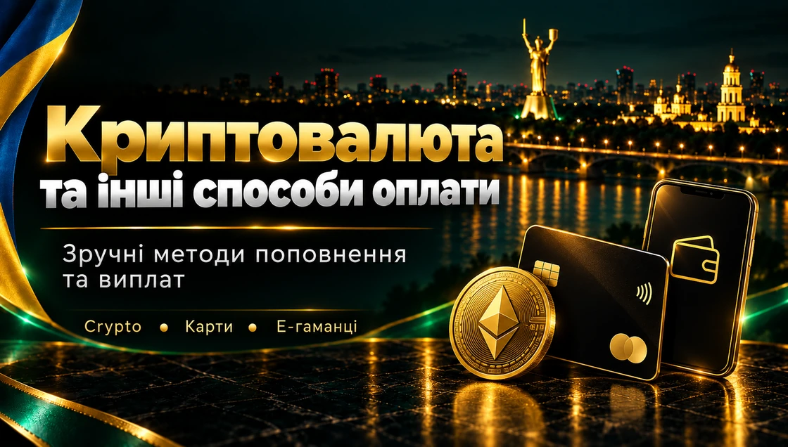 Криптовалюта та інші способи оплати — криптовалюти, картки й електронні гаманці