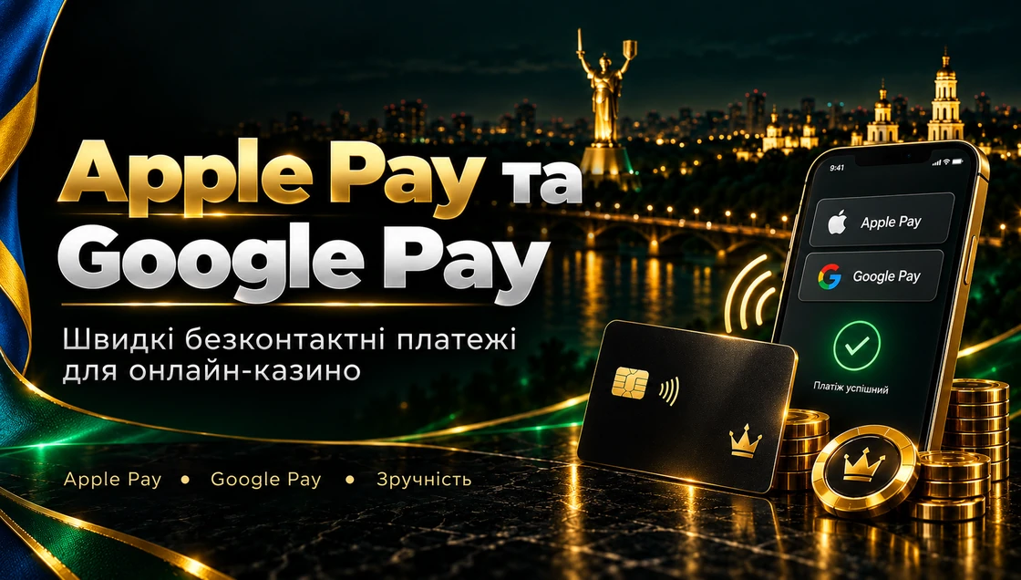 Apple Pay та Google Pay — безконтактні платежі для онлайн-казино